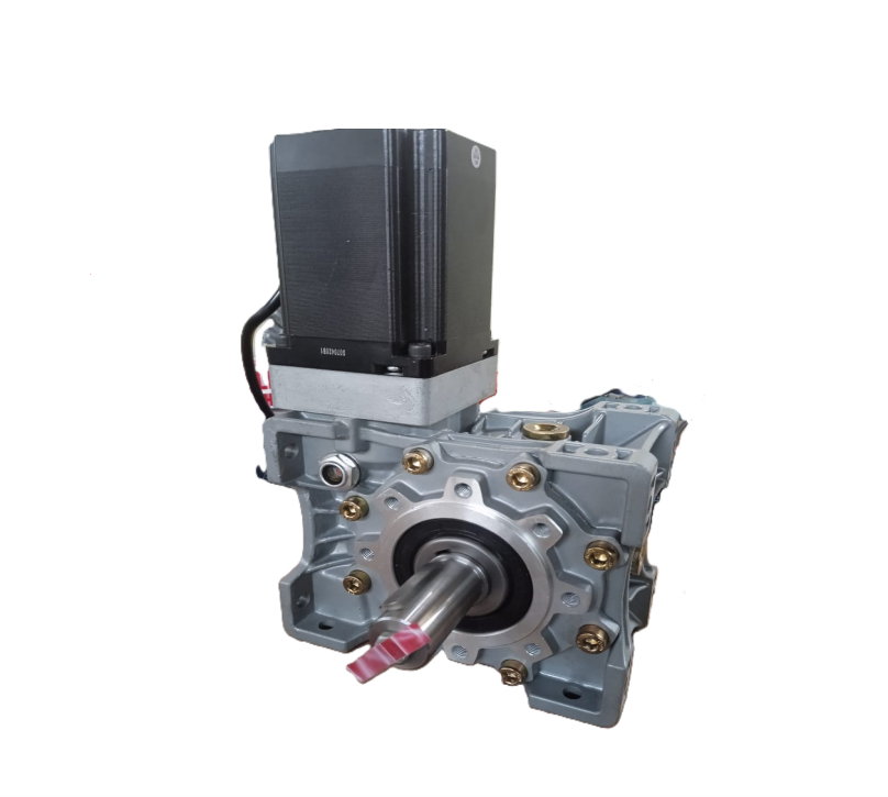 Stepper Motor with Helical Gearbox